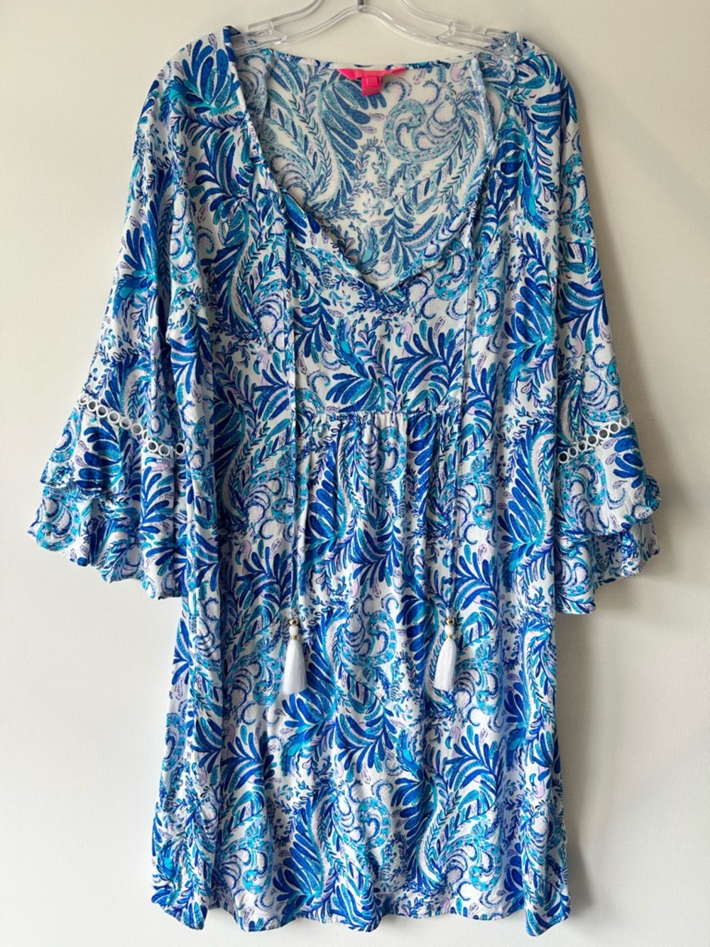 Lilly Pulitzer Blue & White Printed Swim Coverup